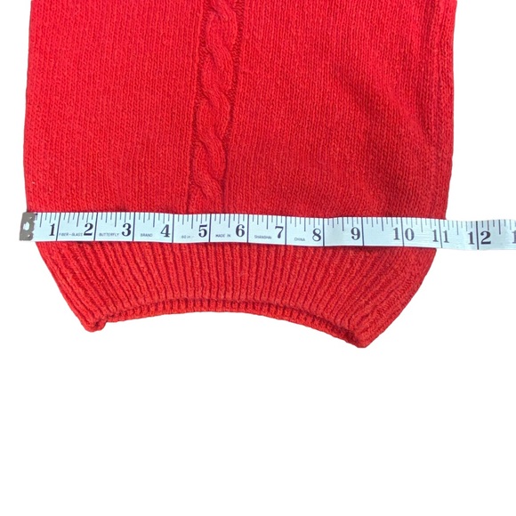 Vintage Silk Angora Blend Short Puffed Sleeve Coral Sweater - Picture 6 of 9